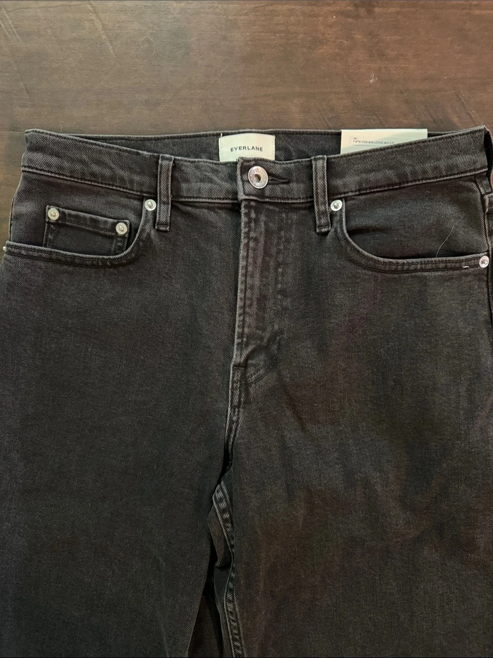 Everlane The ’90s Forever Jean Black High Rise Straight Leg 27 NWT - Picture 3 of 13
